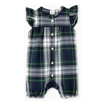 Family Matching Sets Black Plaid Shirt or Sleeveless A-Line Strap Dress