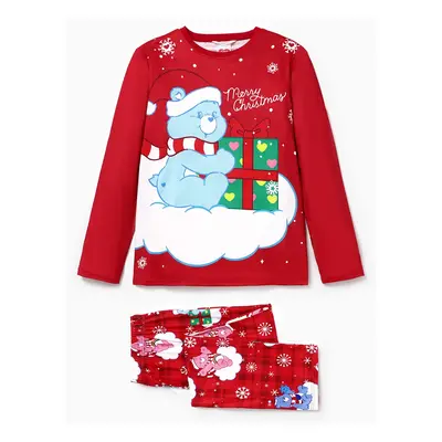 Care Bears Christmas Family Matching Snowflake Print Pajamas Sets (Flame Resistant)