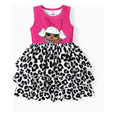 L.O.L. SURPRISE! Toddler Girl Character Print Layered Ruffle Hem Dress