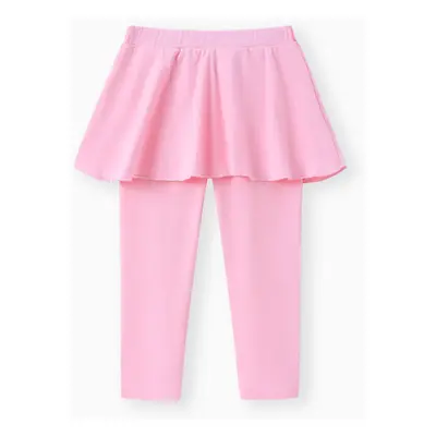 Toddler Girl Casual Solid Ruffle Leggings Pants Set