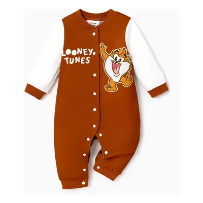 Looney Tunes Baby Boy/Girl Contrast Color Positioning Printed Romper