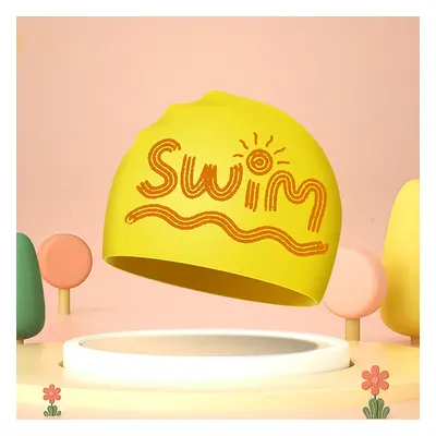 Toddler/kids Cartoon Silicone Letter Swim Cap