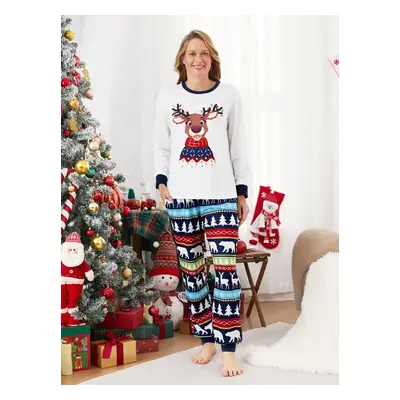 Christmas Pajamas Family Matching Reindeer Big Graphic Pajamas Sets