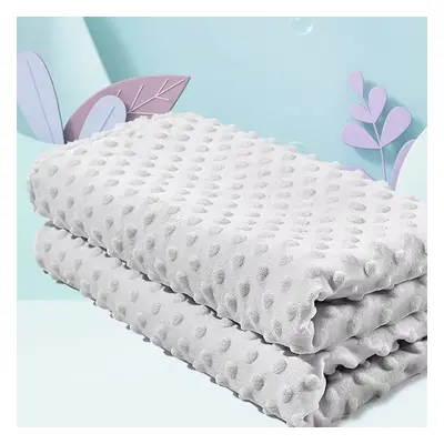 Baby Lamb Cashmere Double-Layer Blanket with 3D Polka Dot Design for Comfortable and Peaceful Sl