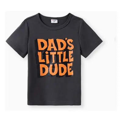 Toddler Boy Casual Letter Print Short-sleeve Tee