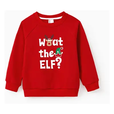 Christmas Tops Family Matching Glow in the Dark ELF Theme Long Sleeves Sweatshirt