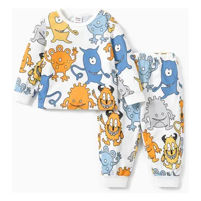 Baby/Toddler Boy 2pcs Childlike Pajamas Set (Flame Resistant)