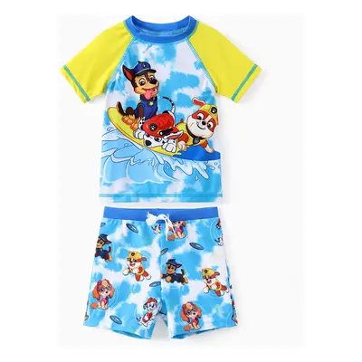 PAW Patrol Toddler Boy 2pcs Chase Marshall Rubble Colorblock Tops and Trunks Swimsuit