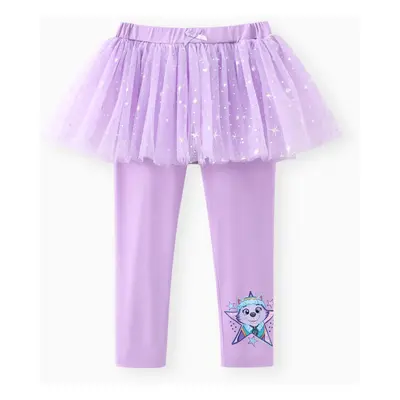 Paw Patrol Toddler Girls 1pc Shinny Star Print Tulle Skirt Leggings