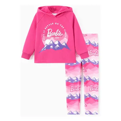 Barbie Toddler/Kid Girl 2pcs Logo Print Hoodies And Naiaâ¢ Leggings Set