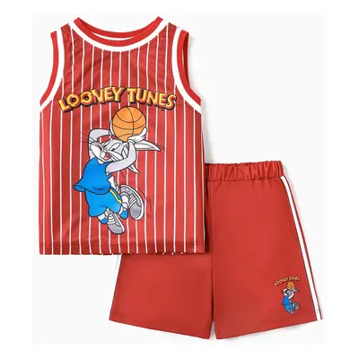 Looney Tunes Toddler/Kid Boy 2pcs Basketball & Character Print Tank Top and Shorts Set