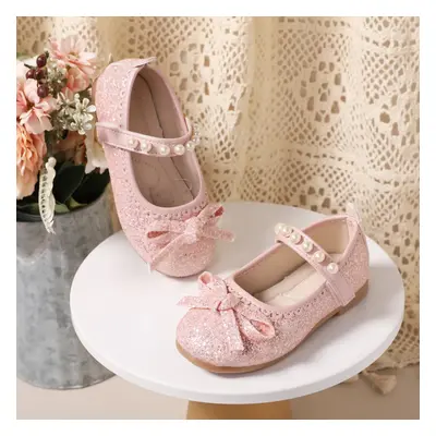 Toddler/Kids Girl Sweet Solid Hyper-Tactile 3D Glitter Leather Shoes