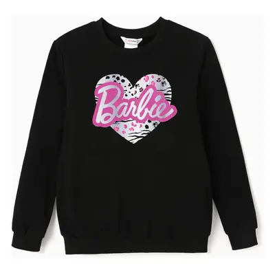 Barbie Mommy and Me Letter Heart Print Long-sleeve Top