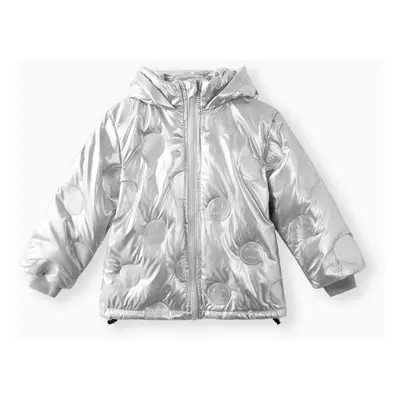 Kid Boy/Kid Girl Hooded Metallic Cotton-Padded Jacket