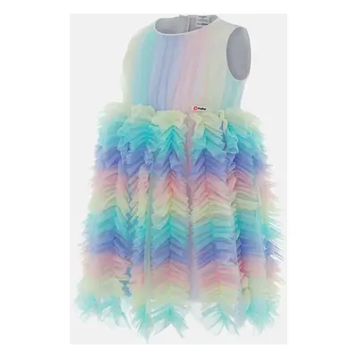 Go-Glow Light Up Colorful Princess Party Dress with Ruffled Skirt Including Controller (Built-In