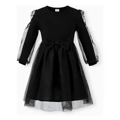 Family Matching Sets Black Plaid Shirt or Elegant Off-Shoulder Cross Front Tulle Mesh Dress