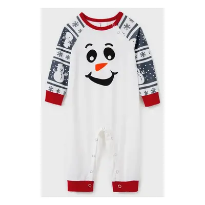 Matching Christmas Pajamas Family Snowman Pattern Long Sleeves PJs Sets