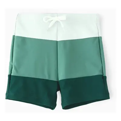 Family Matching Colorblock Swim Trunks or Wrap Side V-Neck Swimsuit