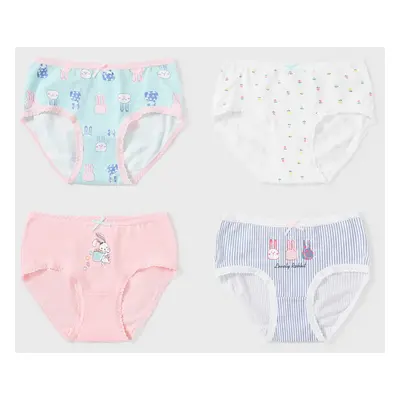 4pcs Kid Girl 3D Hyper-Tactile Cotton Cute Animal Print Underwear Set