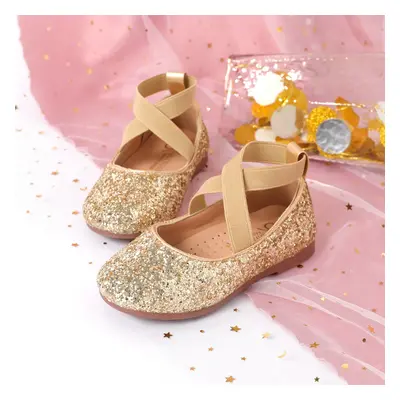 Toddler/Kid Crystal Round Toe Solid Shoes