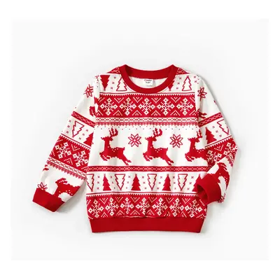 Christmas Family Matching Reindeer All-over Print Long-sleeve Tops