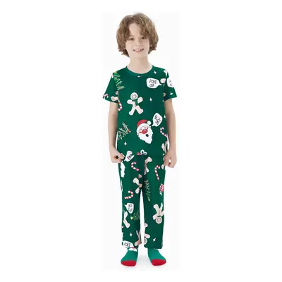 Christmas Family Matching Theme Print Short-sleeve Pajamas Sets