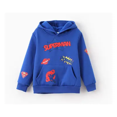 Justice League Toddler/Kid Boy 1pc Batman/Superman Pattern Hooded Sweatshirt