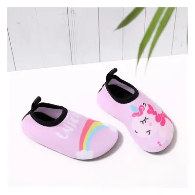 Toddler / Kid Rainbow Unicorn Letter Dinosaur Graphic Slip-on Water Shoes Aqua Socks