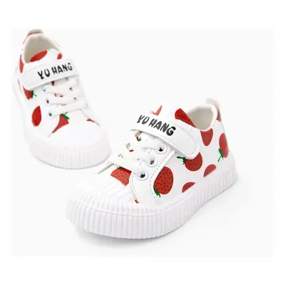 Toddler/Kid Girl Stylish Strawberry Patterned Velcro Casual Shoes