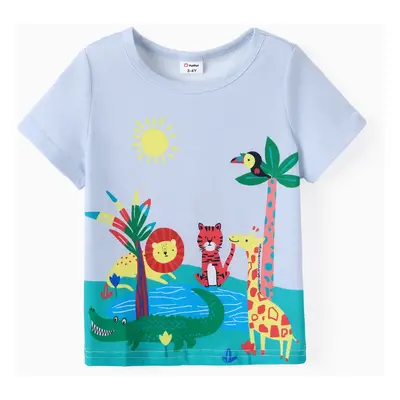 Toddler Boy Animal Giraffe Print Short-sleeve Tee