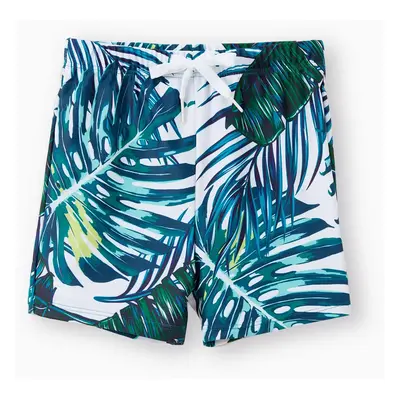 Family Matching Allover Palm Leaf Print Crisscross One-piece Swimsuit and Swim Trunks