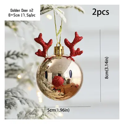 Set of PVC Reindeer Hanging Decorations for Christmas Tree with Beautiful Nordic Style Design