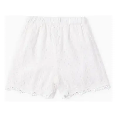 Toddler Girl 100% Cotton Lace Trim Schiffy Shorts