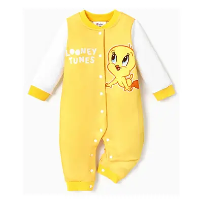 Looney Tunes Baby Boy/Girl Contrast Color Positioning Printed Romper