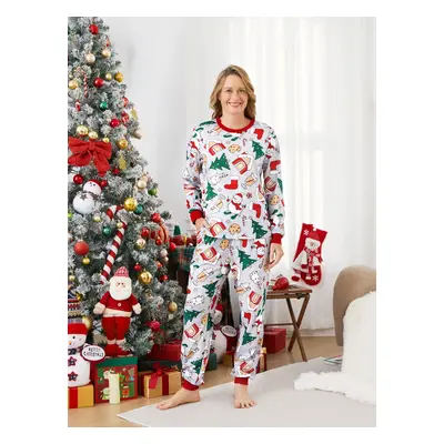 Christmas Pajamas Family Matching Allover Gingerbread House Pattern Pajamas Sets