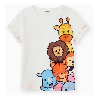 Toddler Boy Animal Giraffe Print Short-sleeve Tee