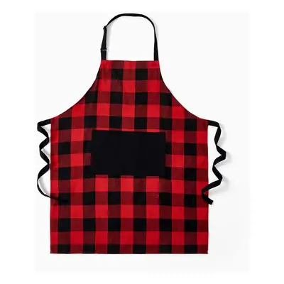 Christmas Apron Red&Black Plaid 100% Cotton Kitchen Matching Aprons for Family