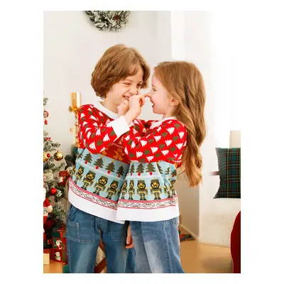 Christmas Ugly Sweater Double Jumper Two Person Knit Pullover Tops