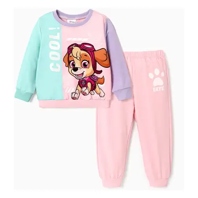 PAW Patrol Toddler Boy/Girl Chase/Skye Contrasting Color Stitching Top and Pants Suit