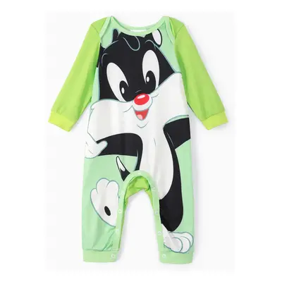 Looney Tunes Baby Boy/Girl Cartoon Animal Print Long-sleeve Naia™ Jumpsuit