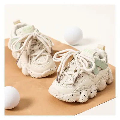 Toddler / Kid Dots Pattern Lace Up Front Breathable Chunky Sneakers