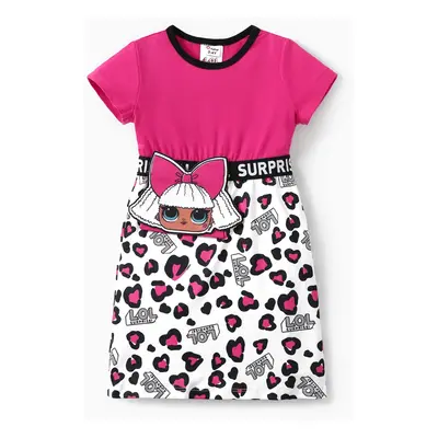 "LOL Surprise 1pc Toddler/Kids Girls Character Print Striped/ Leopard Dress"