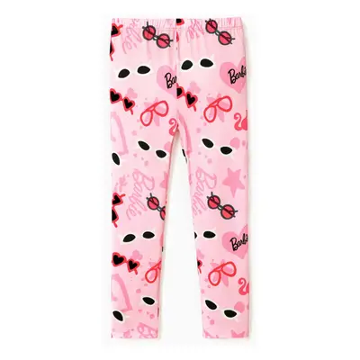 Barbie Kid Girl Letter/Glasses Print/Houndstooth Elasticized Leggings