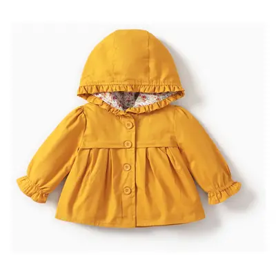 Baby Girl Sweet Floral Hooded Jacket