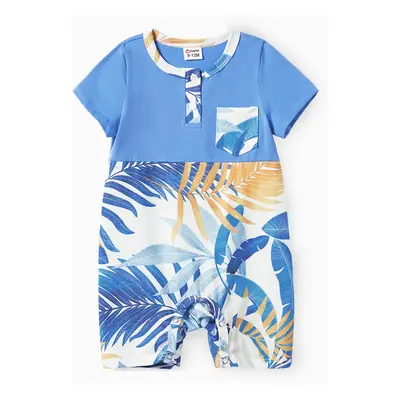 Family Matching Colorblock Tee and Floral Wrap Front Concealed Button Strap Dress Sets