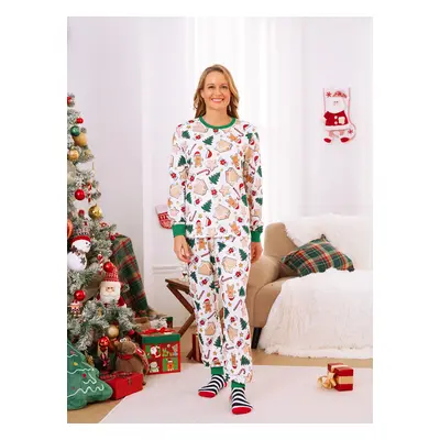 Gingerbread House Pajamas Matching Family Green Christmas PJs Sets