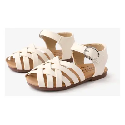 Toddler/Kids Girl Basic Solid Cross Strap Sandals Beach Shoes