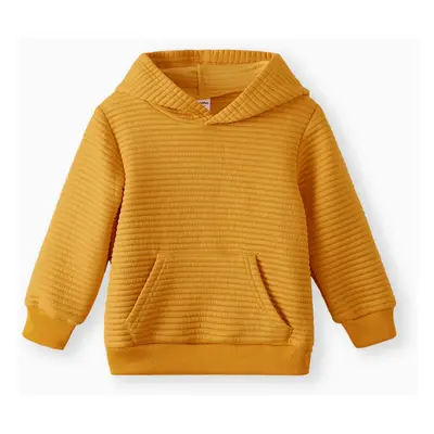 Toddler Boy/Girl Solid Color Textured Hoodie Sweatshirt