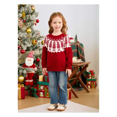 Christmas Nutcracker Sweater Red&White Knit Matching Tops For Family