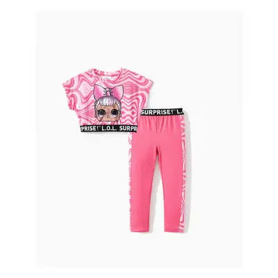 L.O.L. SURPRISE! Toddler/Kid Girls 2pcs Magical Line Character Print Tee with Pants Sporty Set